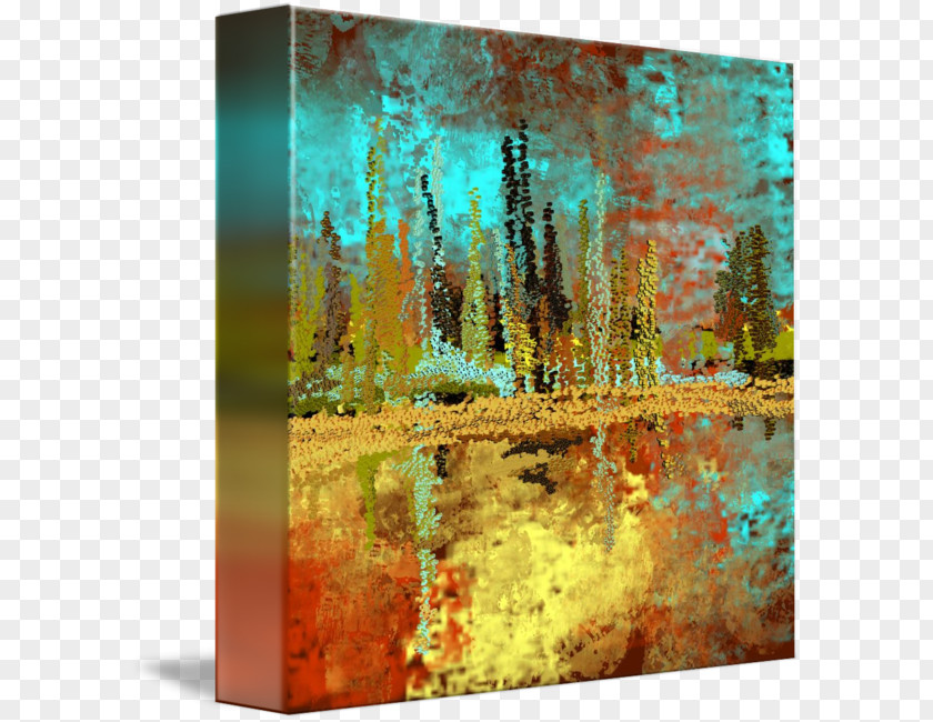 Autumn Landspace Apple IPhone 8 Plus Samsung Galaxy S5 Acrylic Paint Modern Art Painting PNG