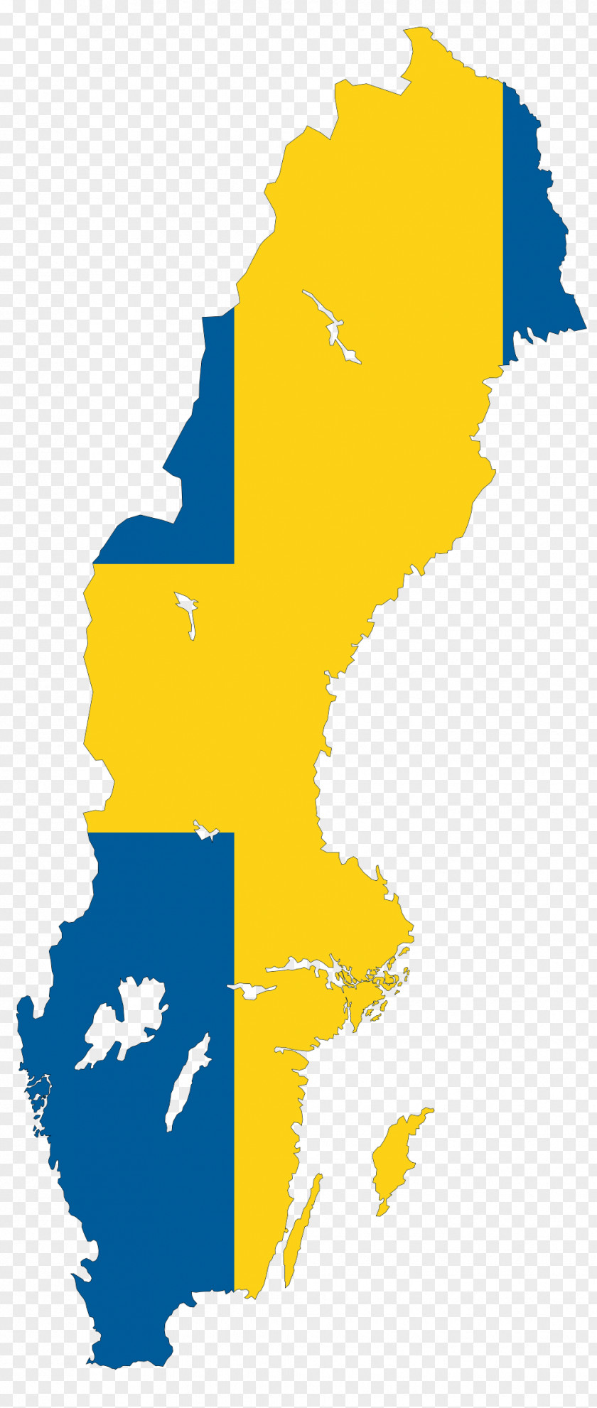 Country Flag Of Sweden Blank Map PNG