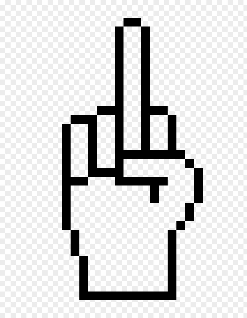 Cursor Pointer Pixel Middle Finger The Image Sticker PNG