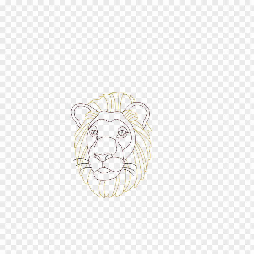 Lions Head Lion Cat Drawing Mammal PNG
