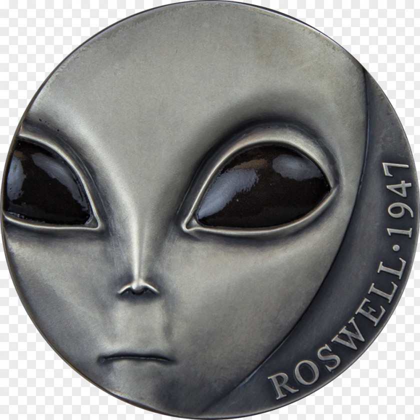 Silver Ufo Roswell UFO Incident Coin Unidentified Flying Object PNG