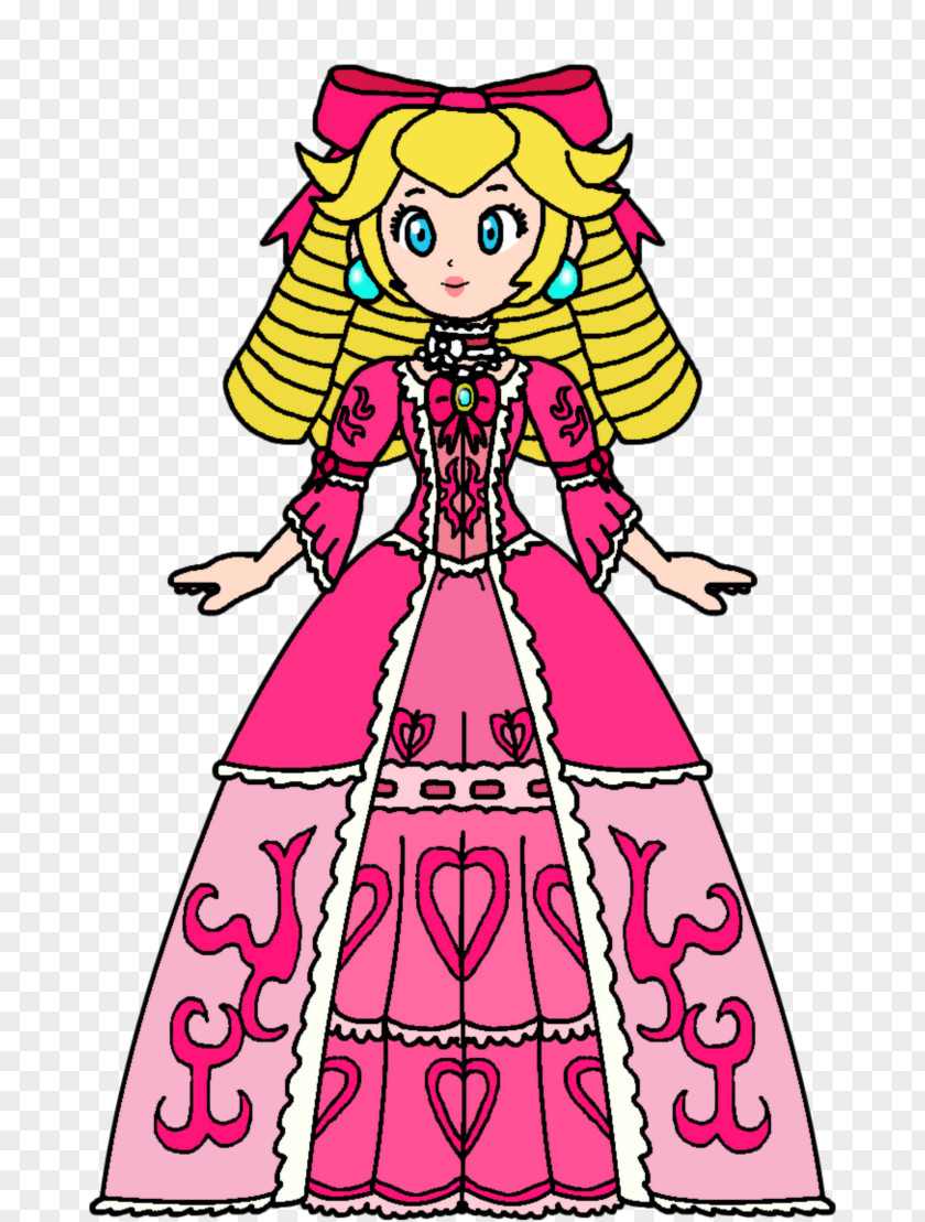 Cartoon Peach Princess Daisy Rosalina Art Rococo PNG