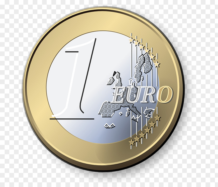 Euro 1 Coin Coins Clip Art PNG