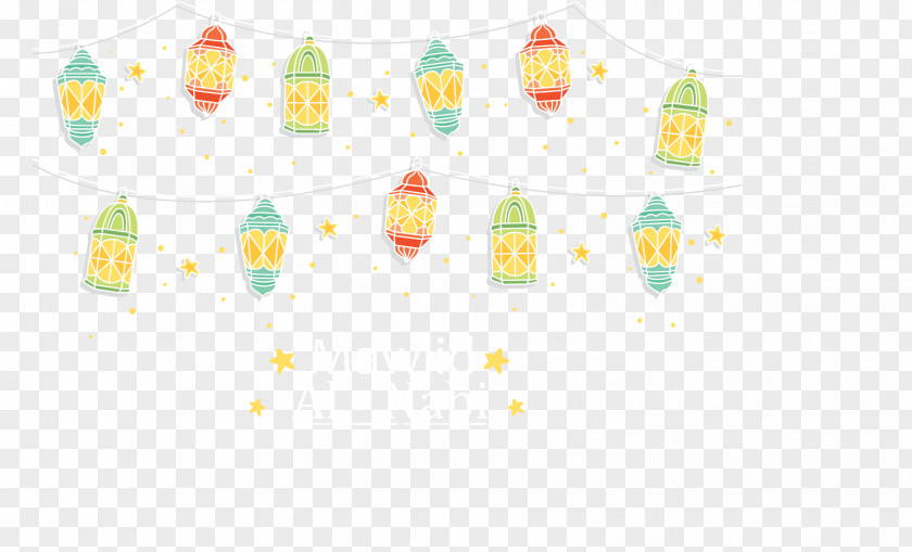 Holiday Lights Yellow Pattern PNG