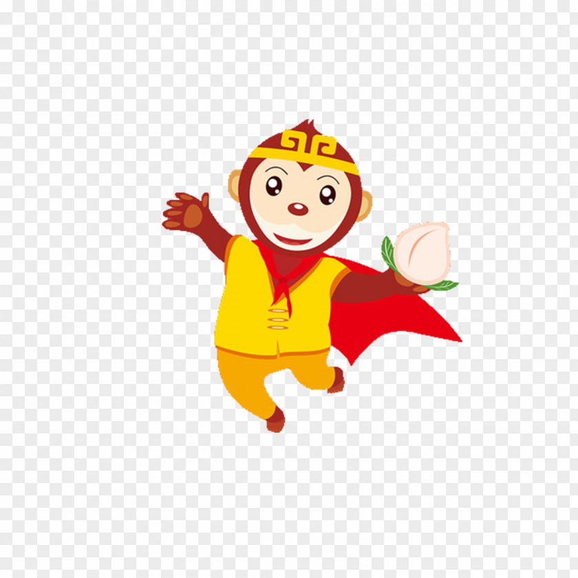 Monkey Mascot Material Typography PNG