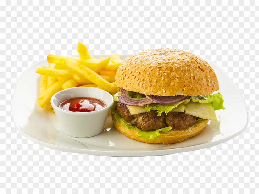 Barbecue French Fries Cheeseburger Breakfast Sandwich Hamburger Buffalo Burger PNG