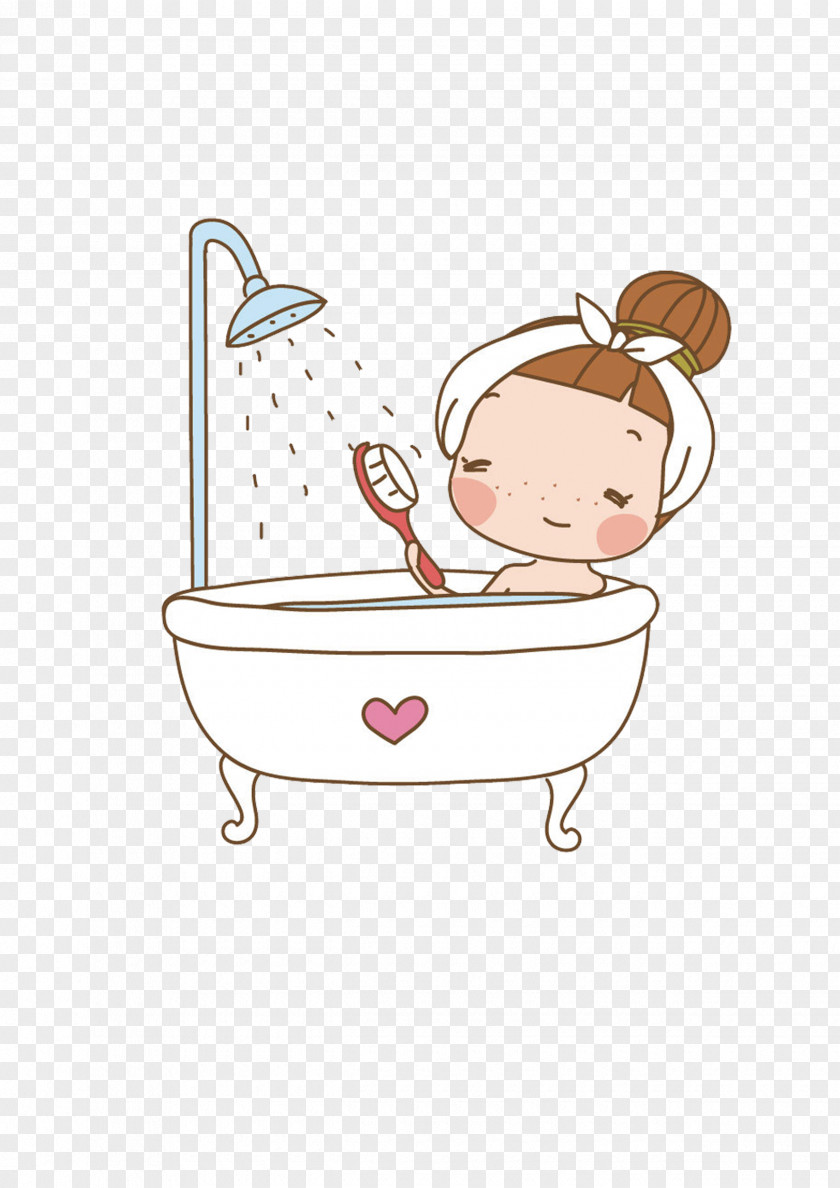 Bath Shower Bathing Cartoon Gel PNG