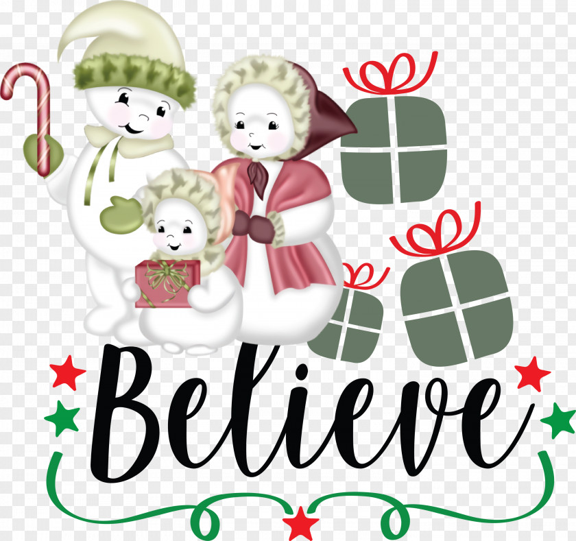 Believe Santa Christmas PNG