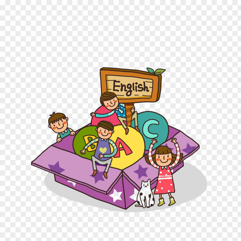 Cartoon Kids English Alphabet Box Spelling Bug 2nd Grade Phonics Child Teacher Learning PNG
