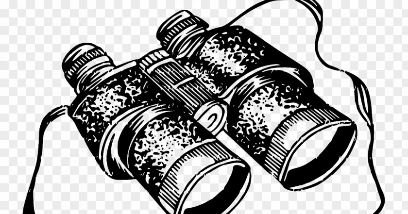 Cylinder Blackandwhite Binoculars Optical Instrument Black-and-white PNG