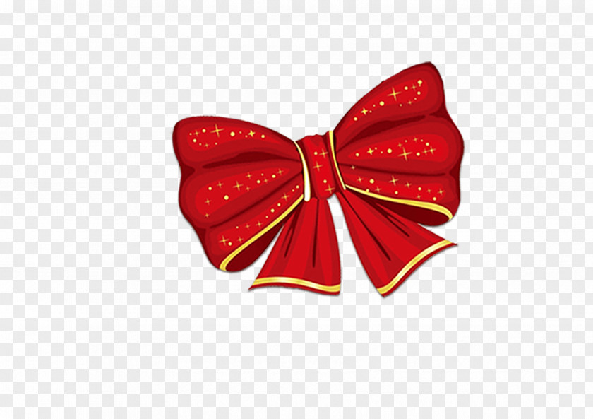 Red Bow Ribbon Butterfly PNG