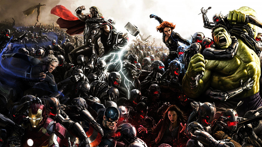 Various Comics Iron Man Black Widow Ultron Concept Art PNG
