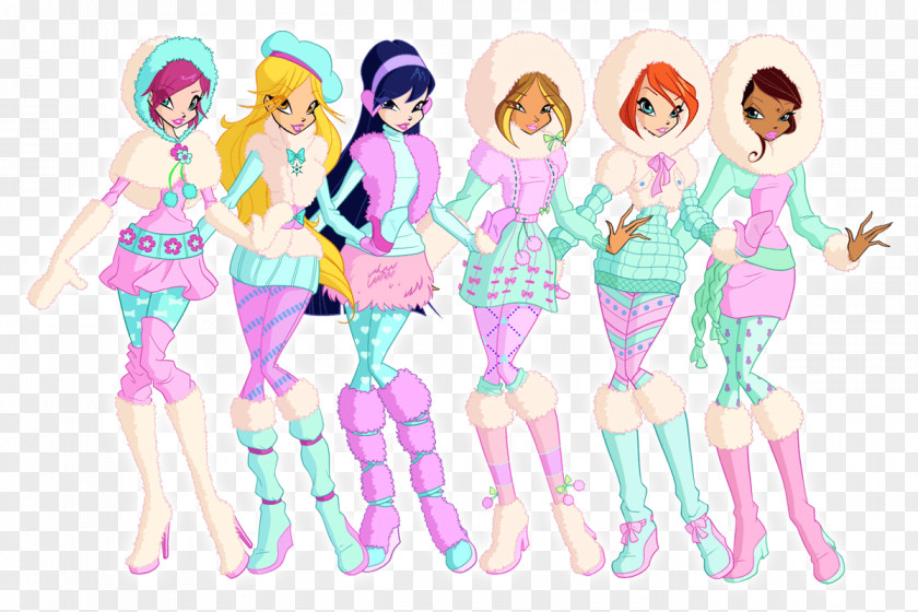 Winx Club Season 6 Flora Bloom Stella Aisha Musa PNG