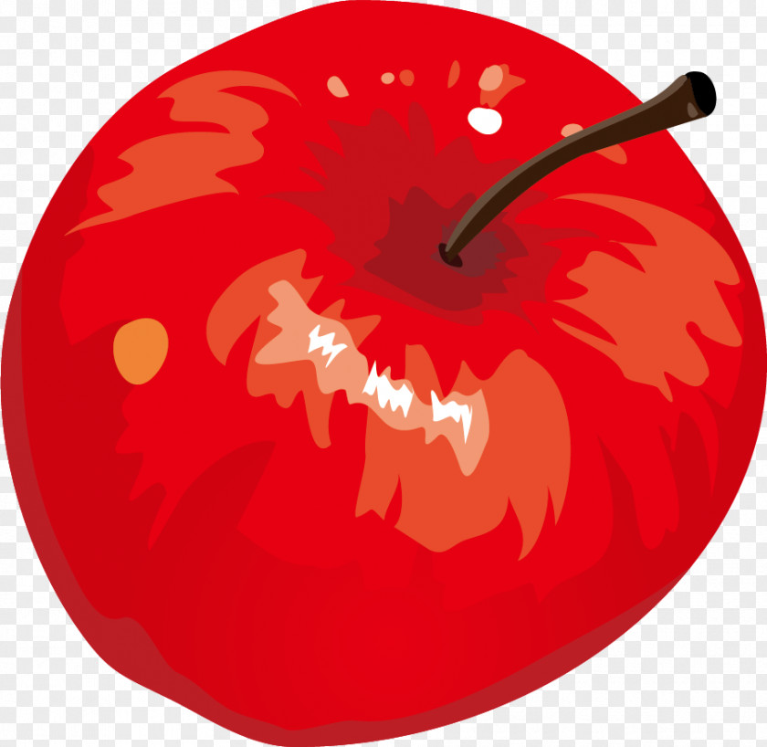 Hand Painted Red Apple Clip Art PNG