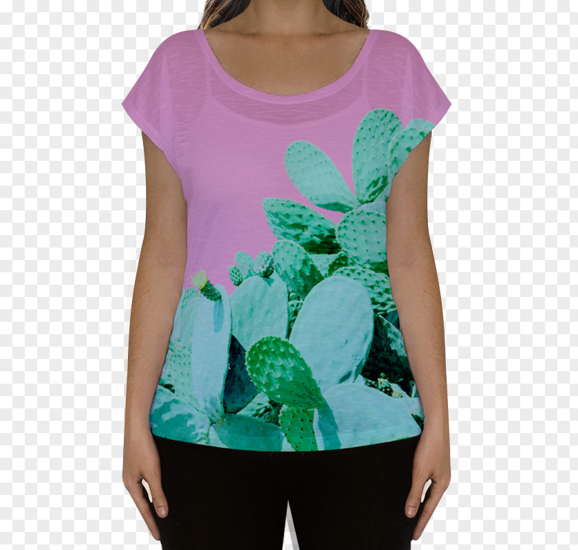 Cactus T-shirt Boo Sleeve Blouse PNG