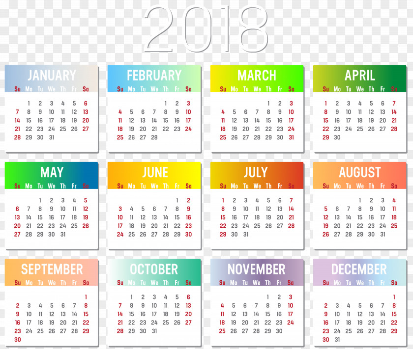 Calendar 2018 Date Time Year PNG