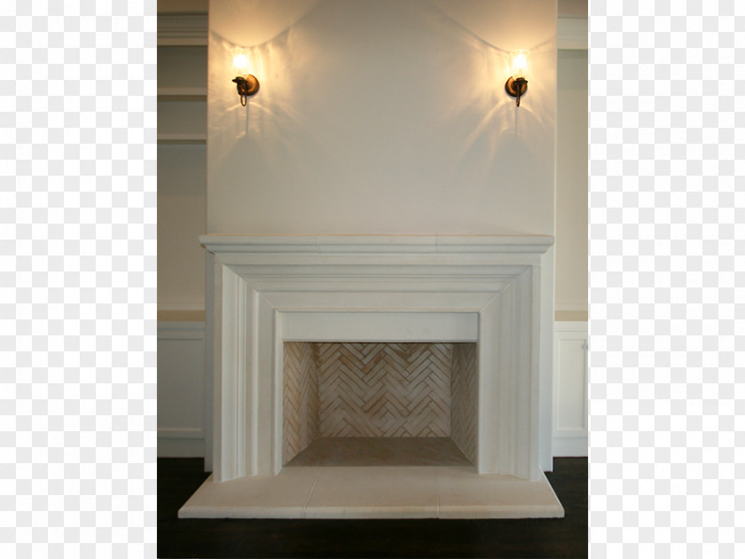Hearth Fireplace Mantel Cast Stone Room PNG