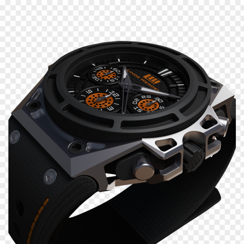 Platinum Safflower Three Dimensional Watch Strap Chronograph Clock PNG