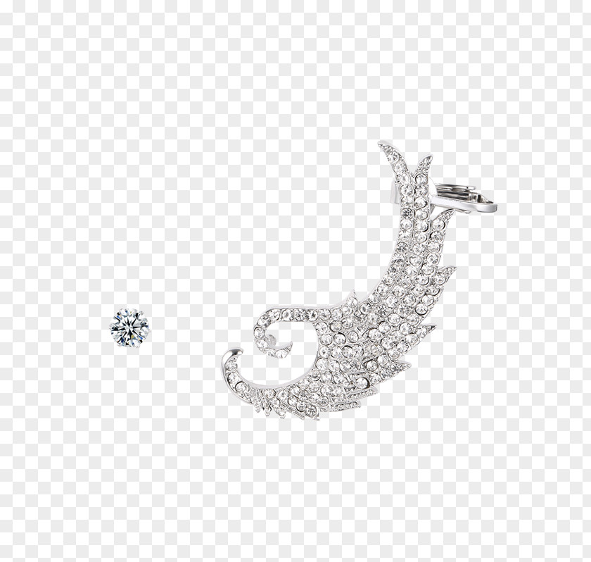 Silver Bling Earring Ohrstecker, Silber Jewellery PNG