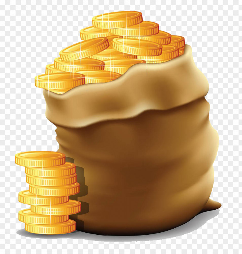 A Bag Of Gold Coin Illustrations Royalty-free Clip Art PNG