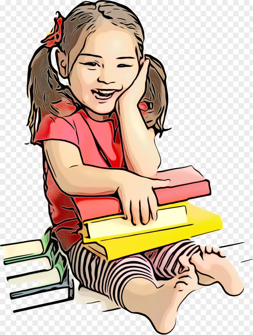 Finger Play Cartoon Reading Clip Art Sitting Child PNG