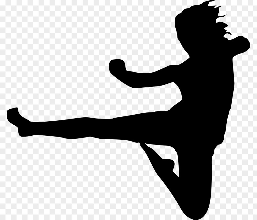 Jumping Athletic Dance Move Taekwondo Cartoon PNG