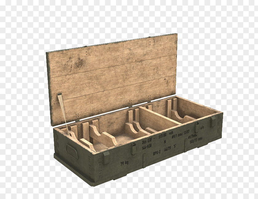 Open Wooden Ammunition Box Crate Wood PNG
