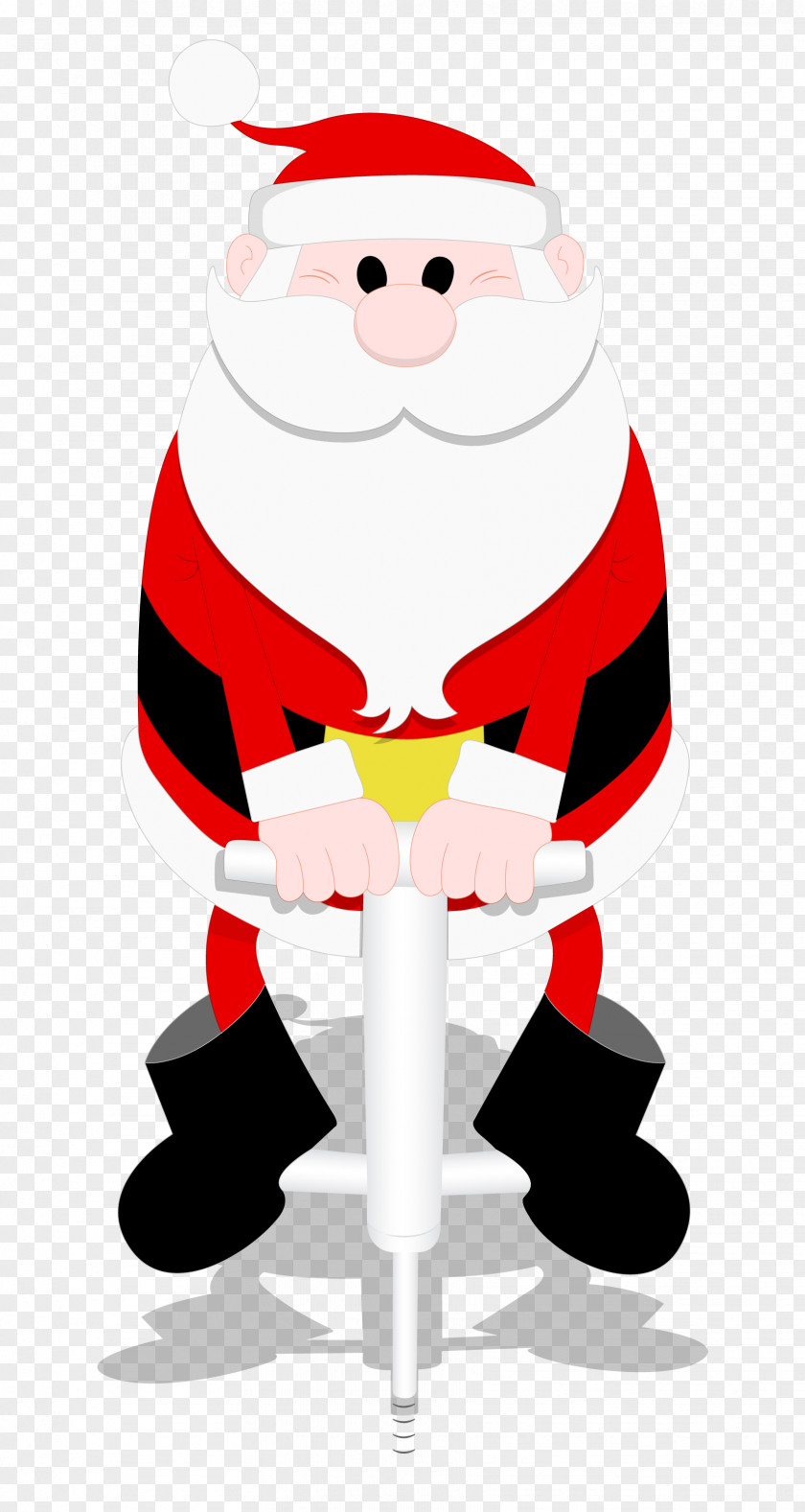 Santa Claus Riding A Spring Bump Drawing Caricature Illustration PNG