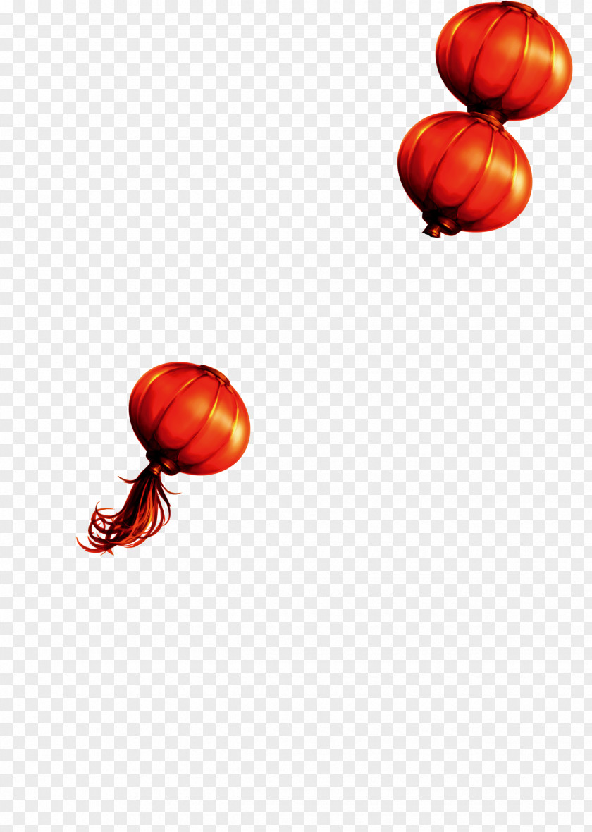 Chinese New Year Decorative Red Lanterns HD Free Matting Material Paper Lantern Sky PNG