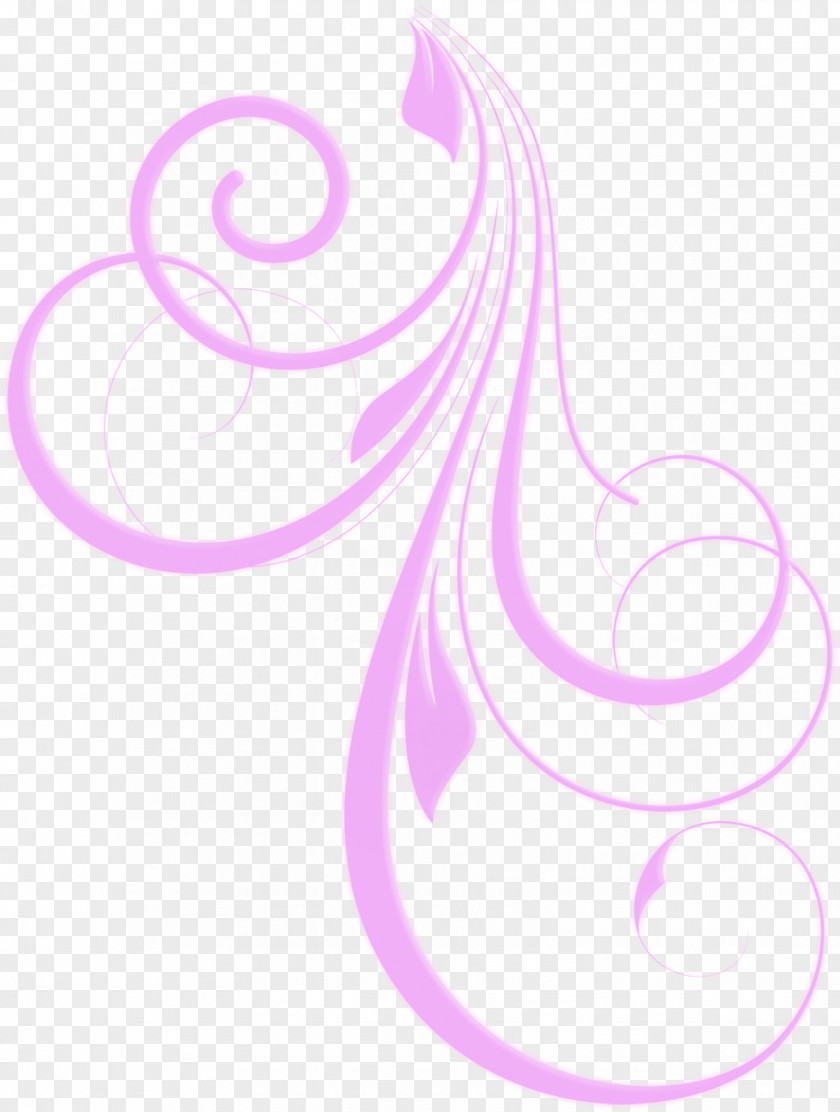 Flourish Nose Pink M Line Clip Art PNG