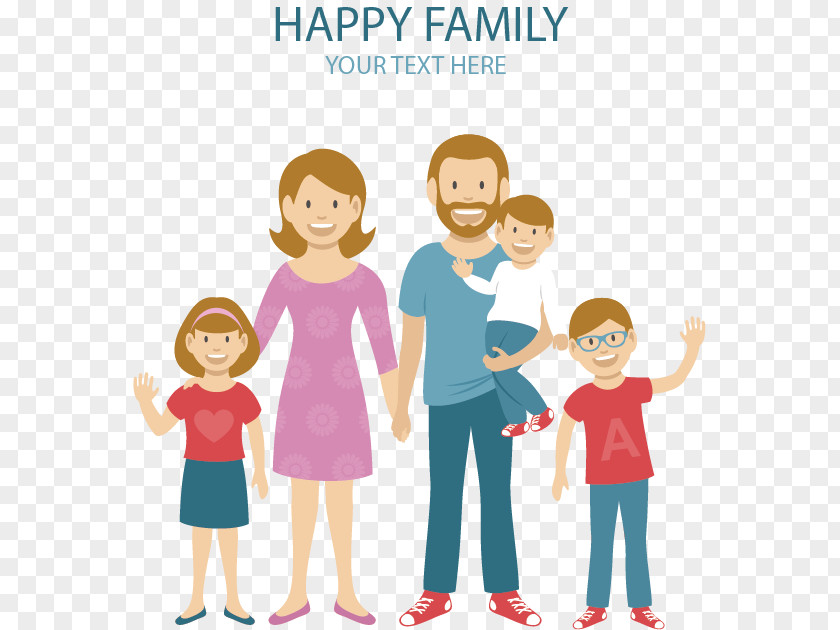Happy Family Cartoon Child Illustration PNG