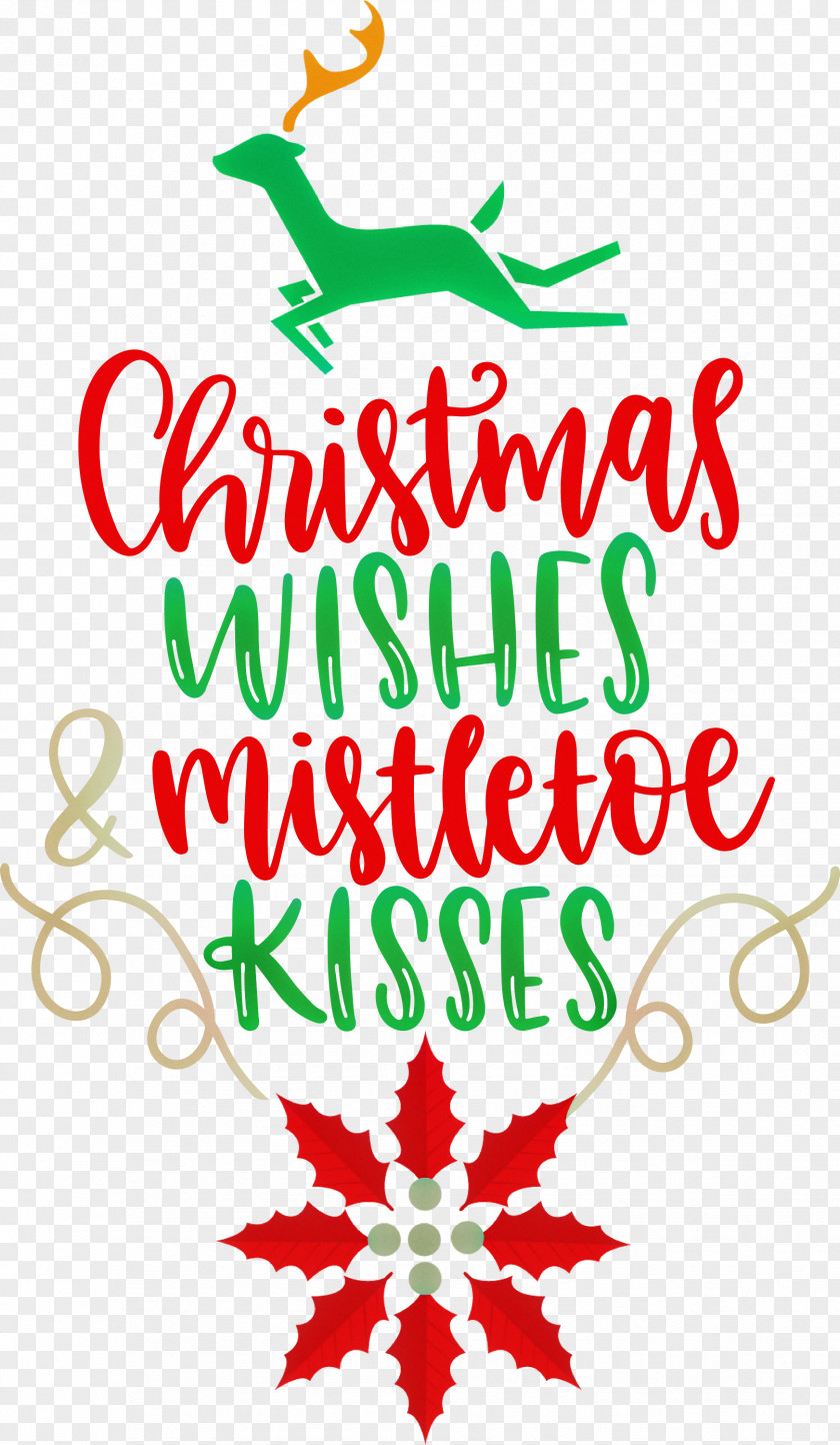 Christmas Wishes Mistletoe Kisses PNG