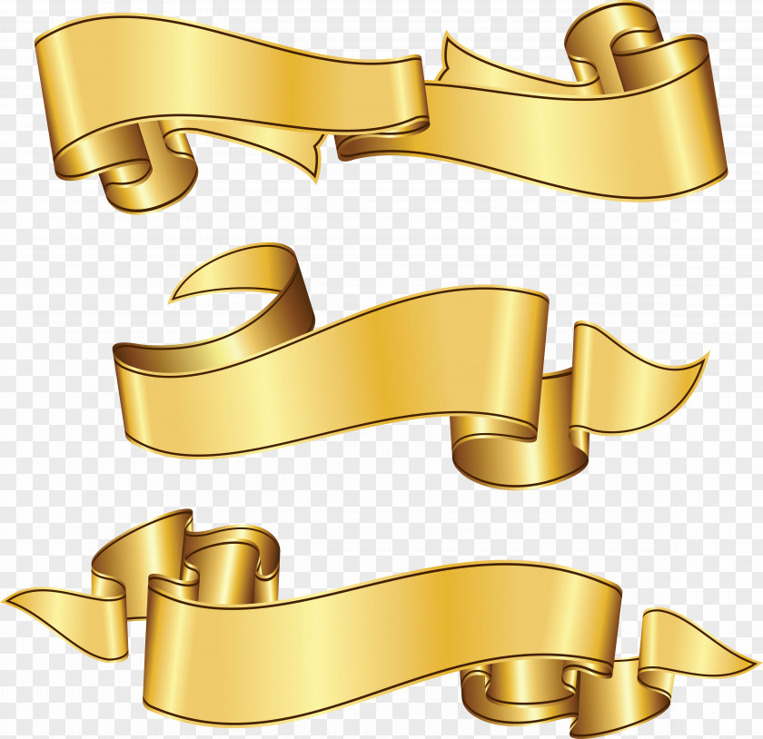 Golden Ribbon Clip Art PNG