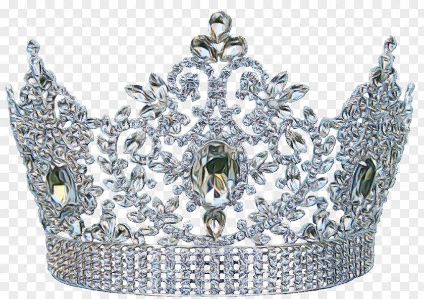 Silver Headpiece Gold Crown PNG