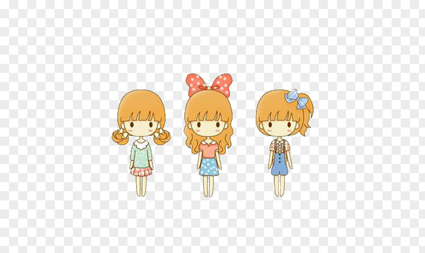 Meng Sister Paper Different Hair Clothes Hairstyle Clip Art PNG