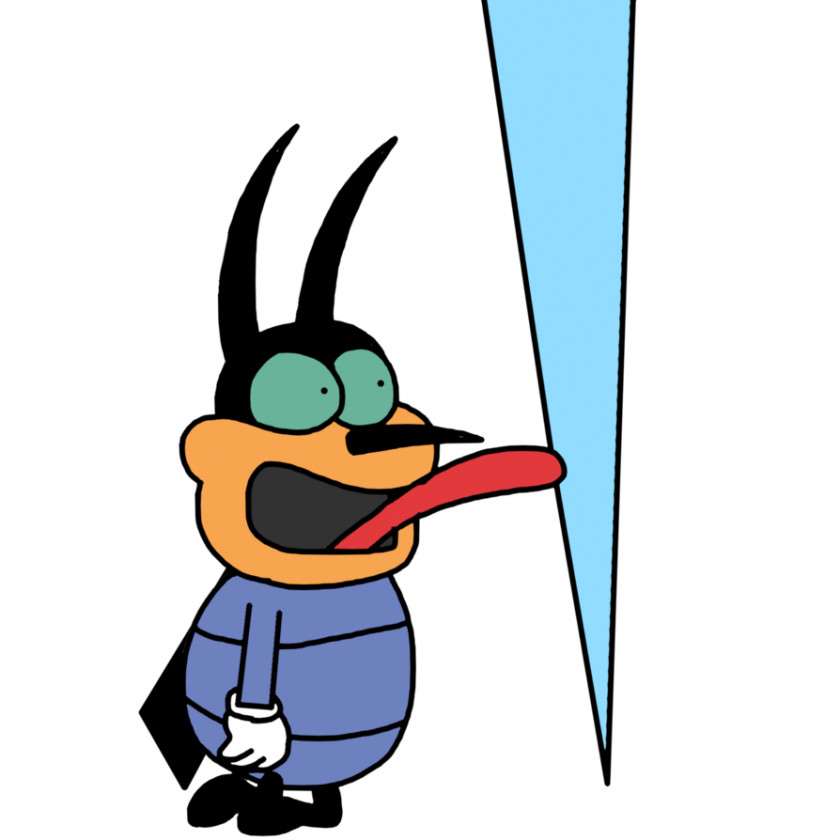 Tongue Oggy Cockroach Cartoon Drawing PNG