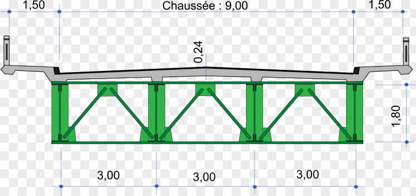 Bridge Pont Maréchal-Joffre Mixte Acier-béton Deck Structural Element PNG