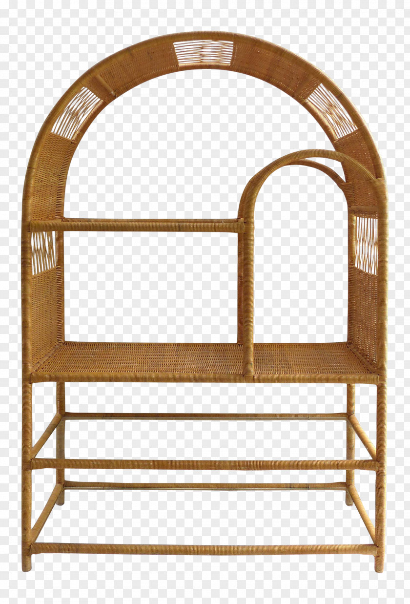 Chair Table Shelf Bookcase Rattan PNG
