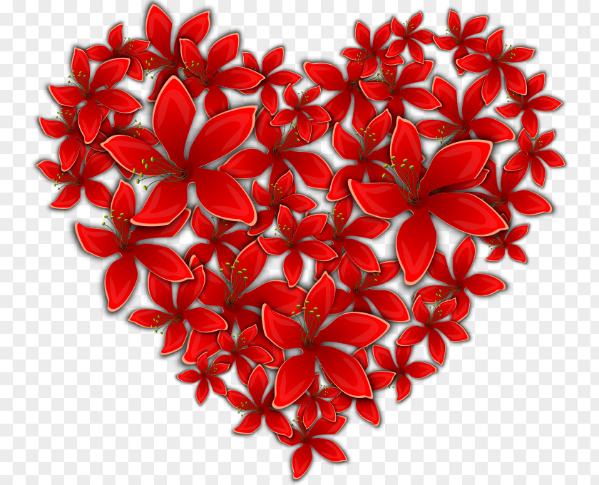 Heart Flower Valentine's Day Clip Art PNG