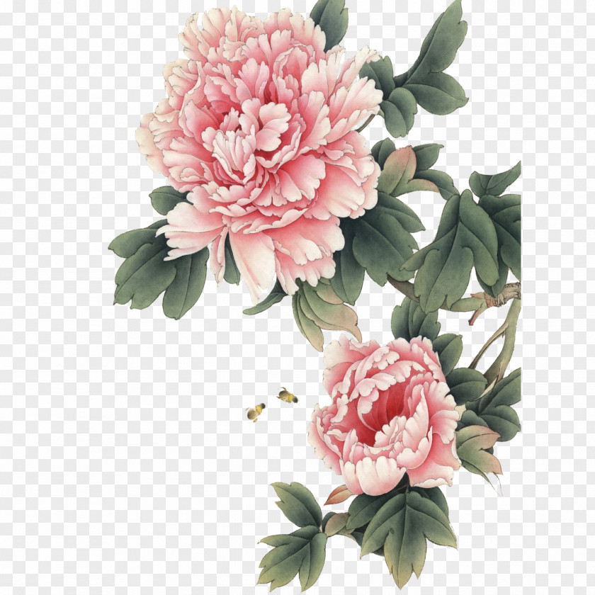 Peony Chinese Painting Gongbi Art PNG