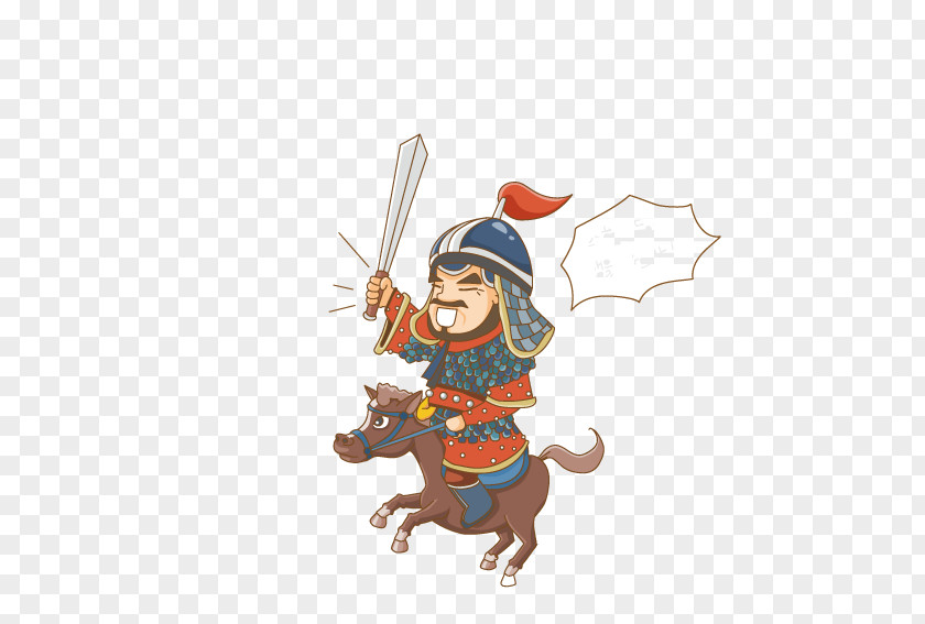 Riding Sword Guards Cartoon PNG