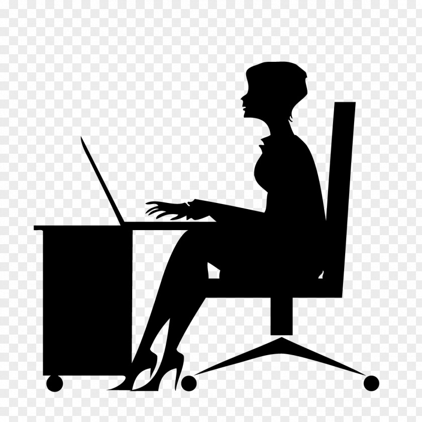 Sitting Man Secretary Clip Art PNG