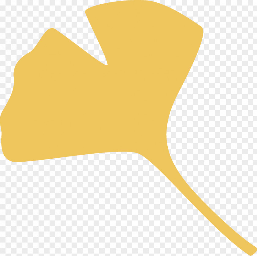 Logo Yellow Ginkgo Leaf Gingko Maidenhair PNG