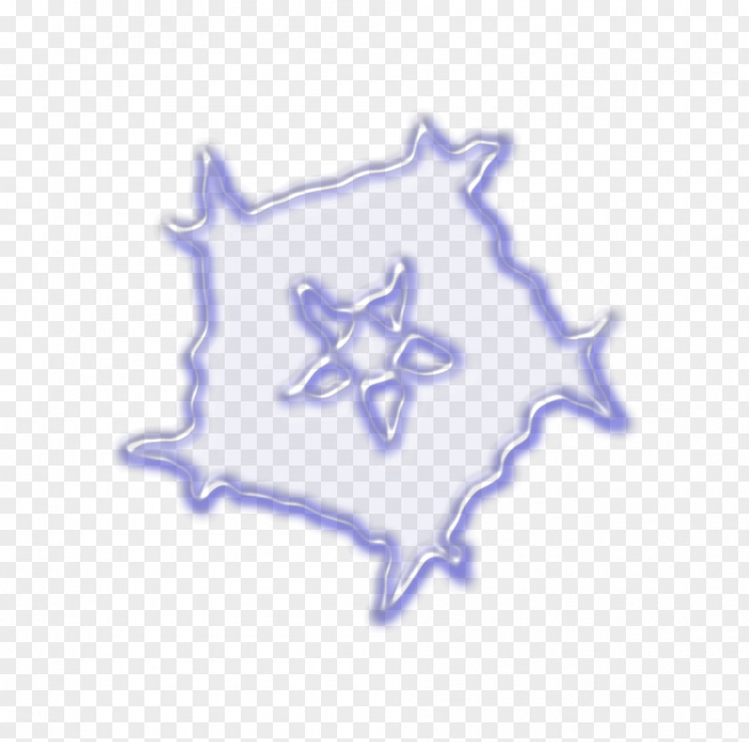 Snowflake Fractal Blue Lavender PNG