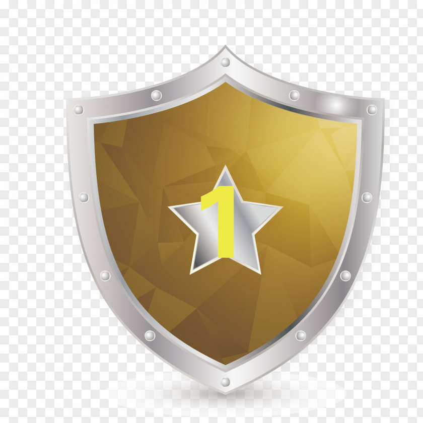 Vector Pattern Material One Year Warranty Gold Shield Internet Quality Icon PNG