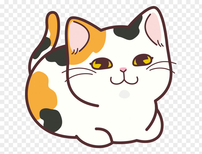 Cat Calico 香箱座り Illustrator PNG