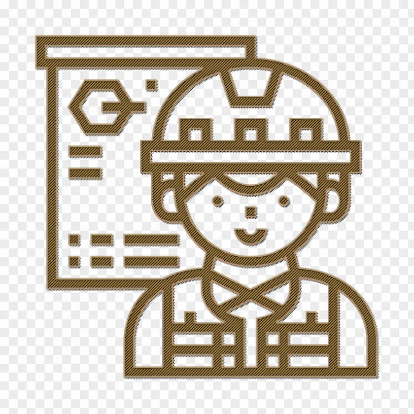 Construction Worker Icon Strategy Architect PNG