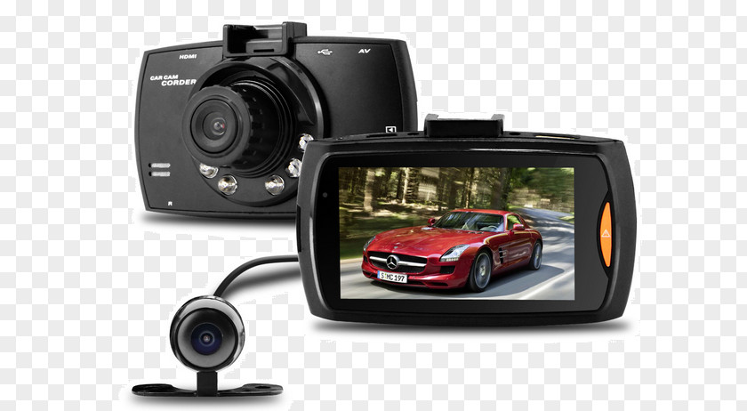 Dual Cameras Car Dashcam Digital Video Recorders 1080p PNG