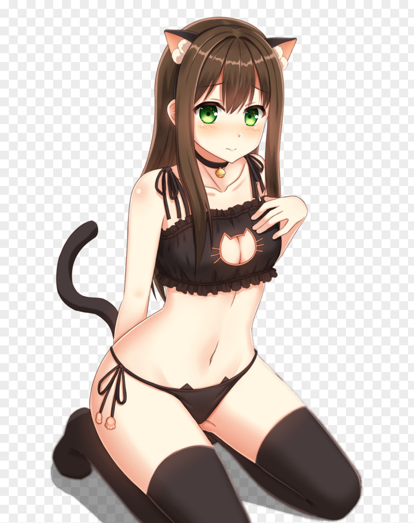 Panties Catgirl Anime Paw PNG Paw, maneki neko clipart PNG