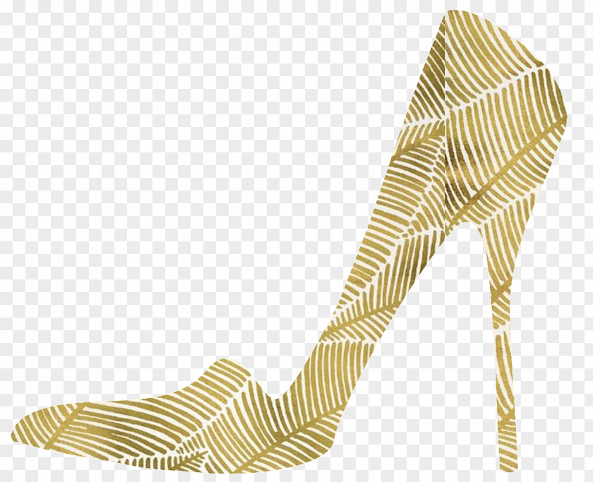 Beige High Heels Shoes Cartoon PNG